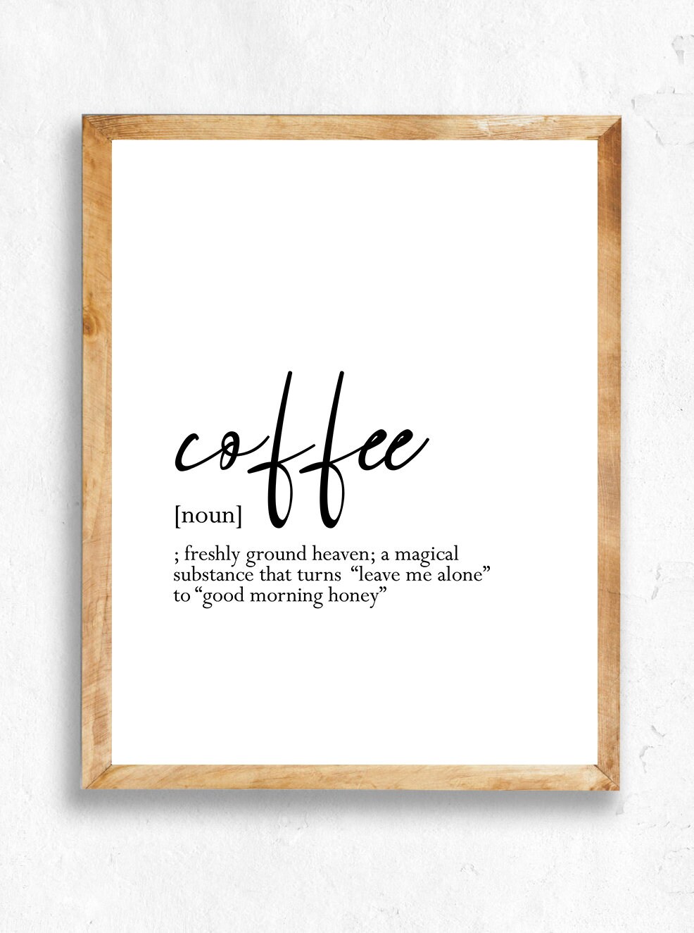 Coffee Definition Print Coffee Lovers Dictionary Print Home Etsy UK