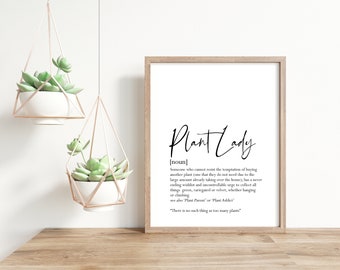 Plant Addict/Plant Lady Print | Plant Lovers Gift | Prints