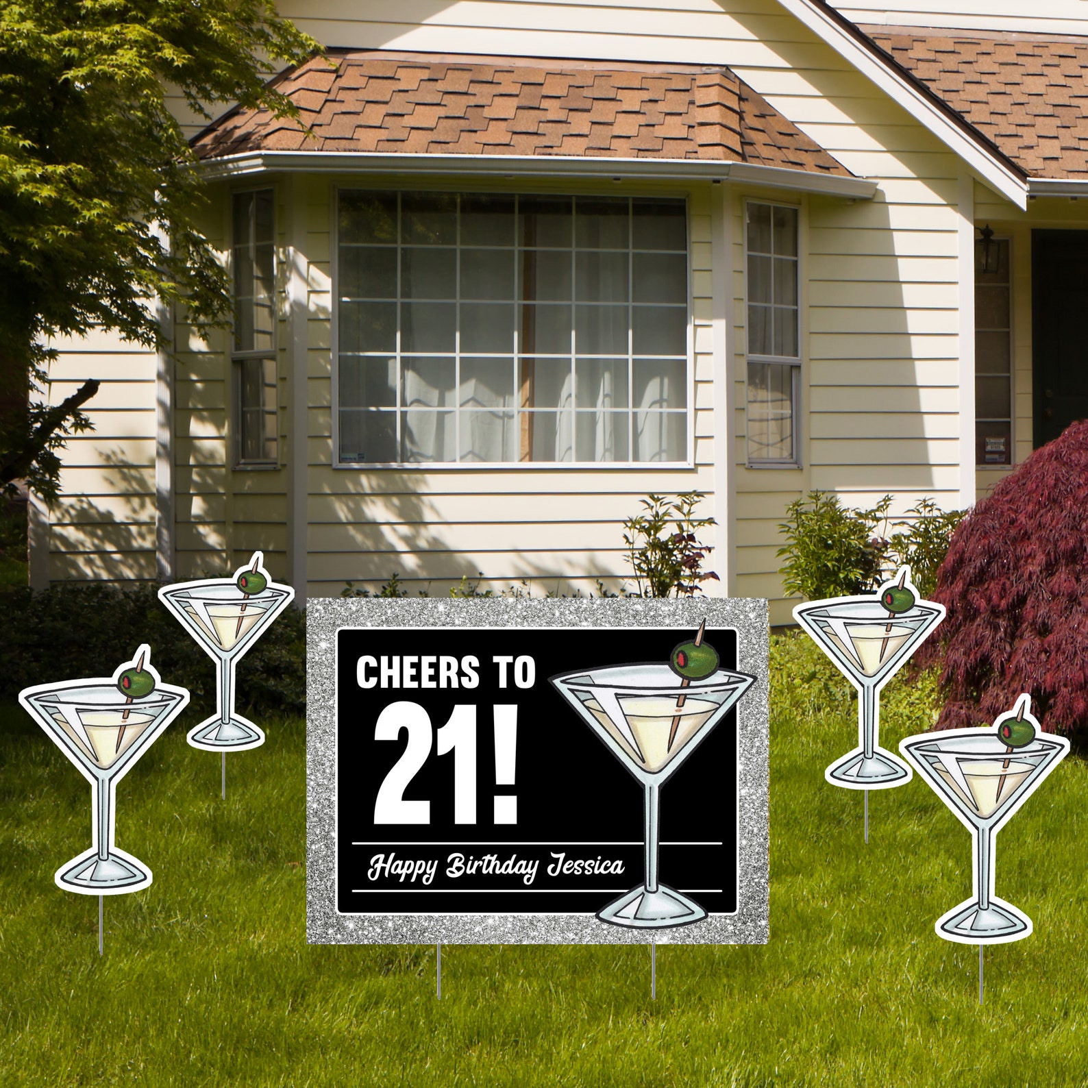 60th Birthday Yard Card Sign Custom Lawn Signs Outdoor Party Etsy