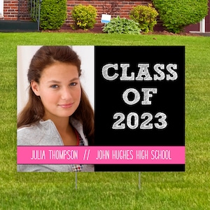 Graduation Yard Card Sign, Choose your color 2023 Graduation Lawn Sign image 5