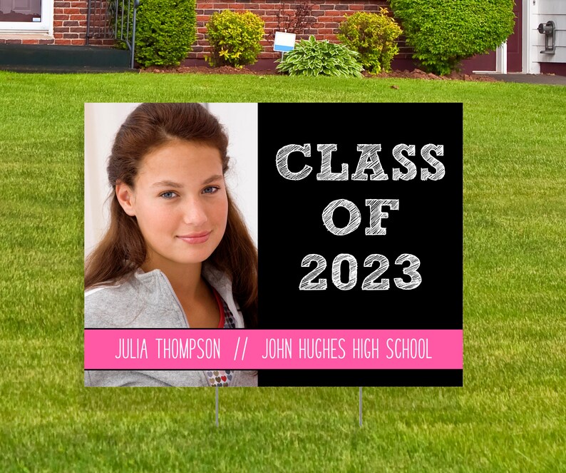 Graduation Yard Card Sign, Choose your color 2023 Graduation Lawn Sign image 5