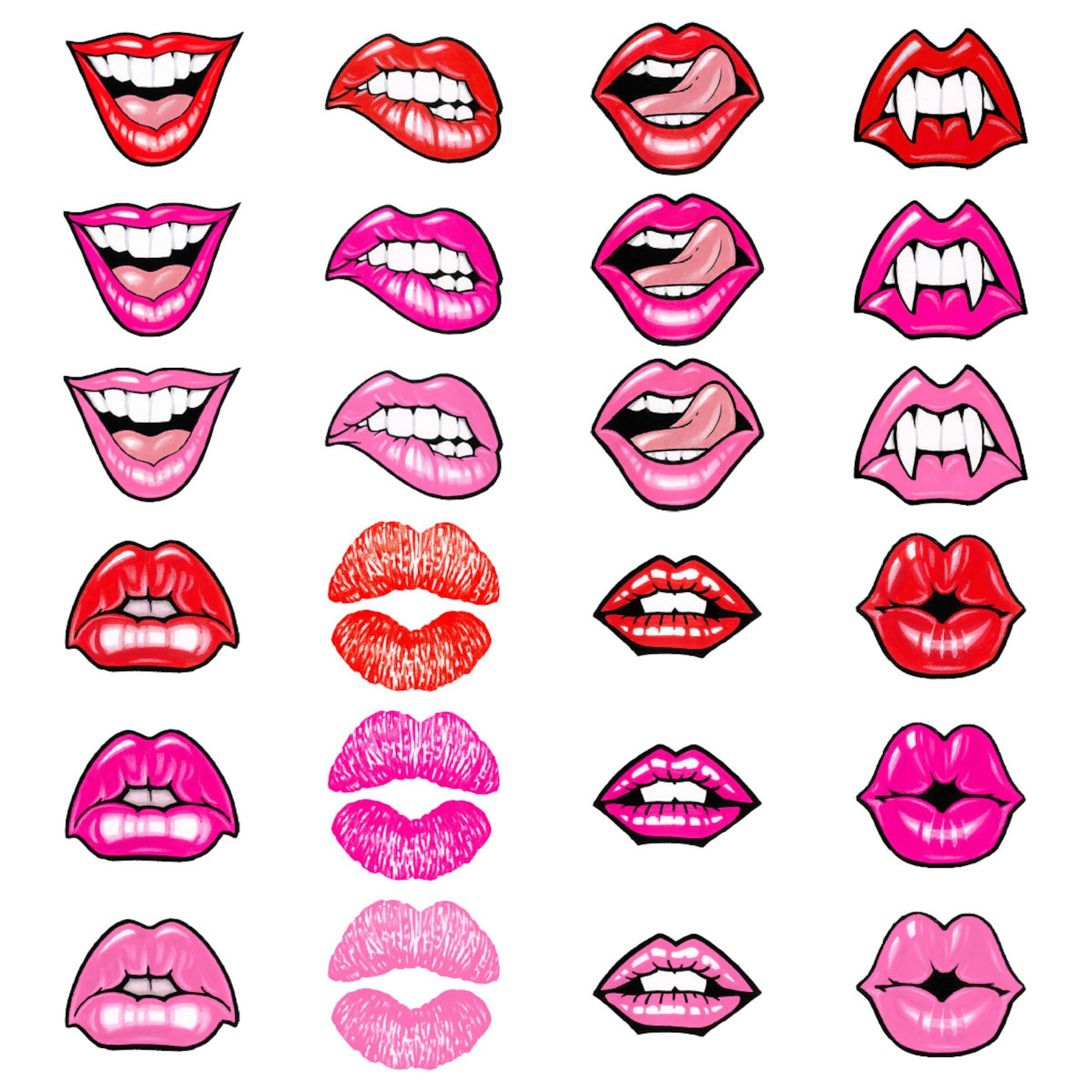 28 Lips Photo Booth Props Instant Download Free Photo Etsy