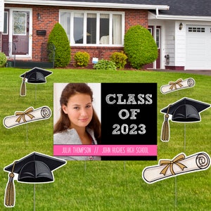 Graduation Yard Card Sign, Choose your color 2023 Graduation Lawn Sign image 8