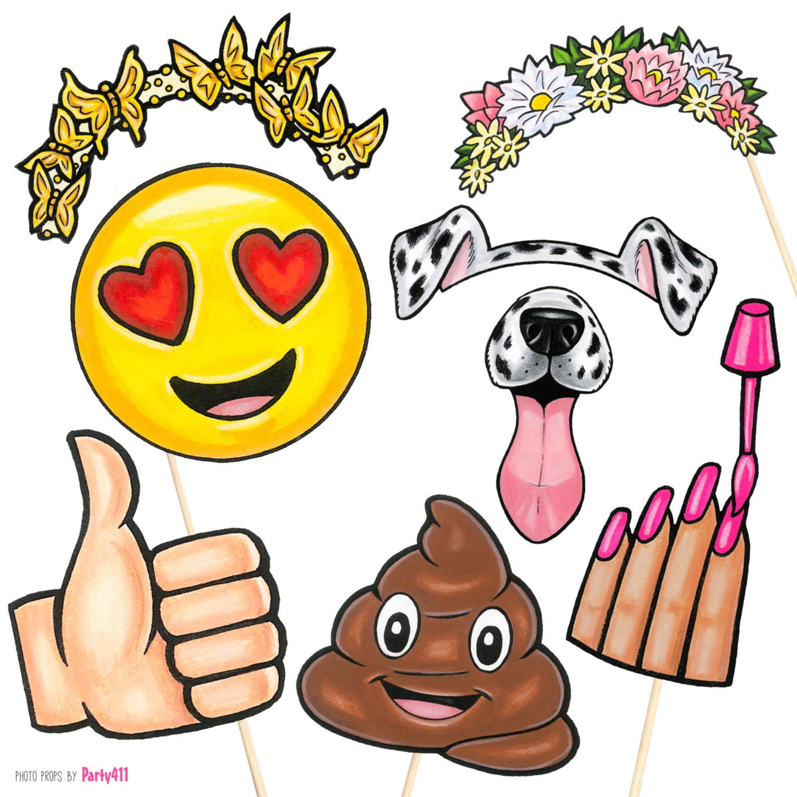 25 Social Media Photo Booth Props Instant Download Free Photo Booth ...