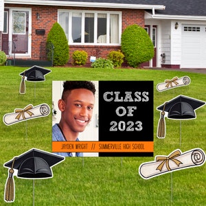Graduation Yard Card Sign, Choose your color 2023 Graduation Lawn Sign image 4