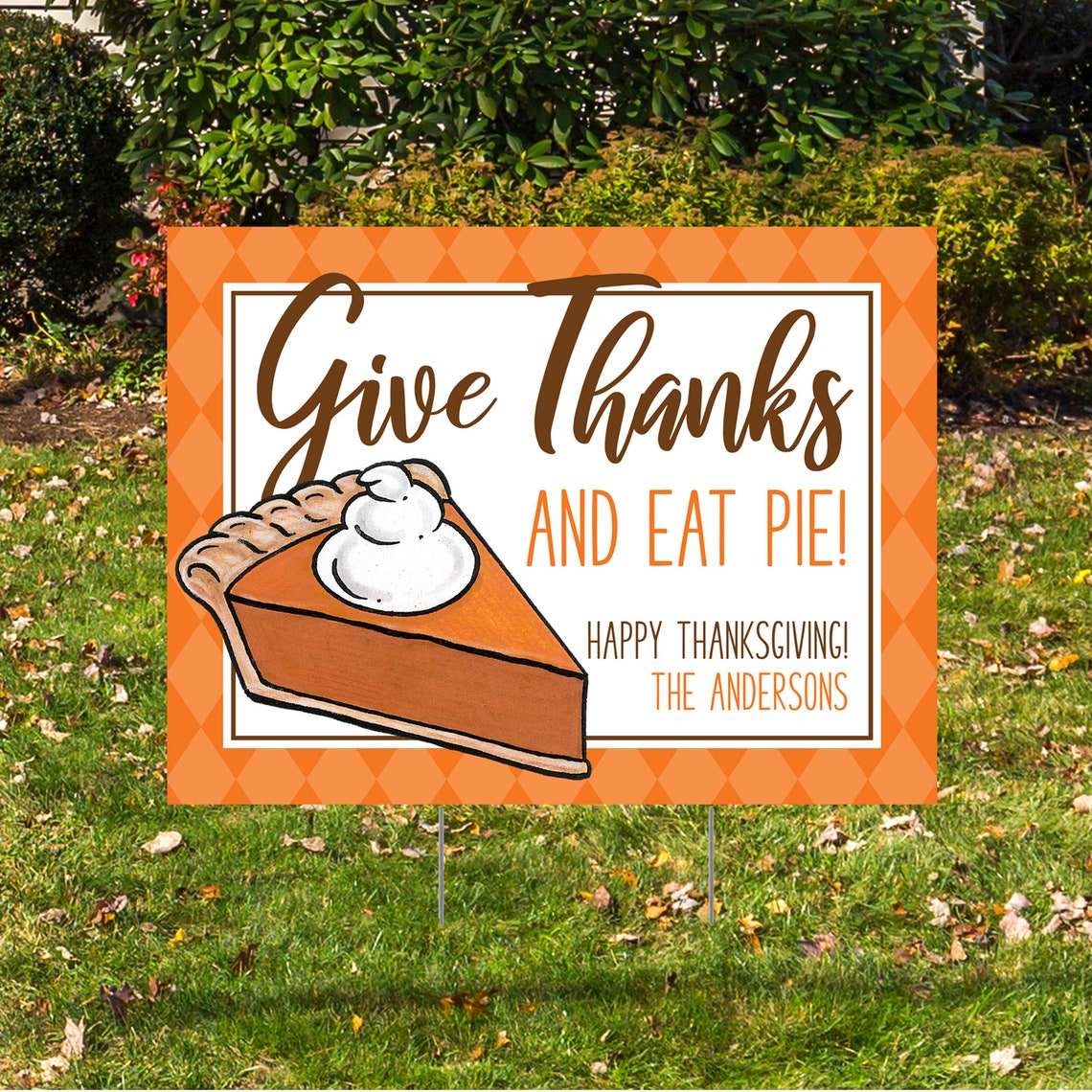 Señal de Patio de Acción de Gracias Decoraciones exteriores | Etsy