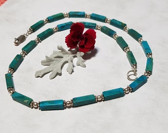 Turquoise, Collier, Argent