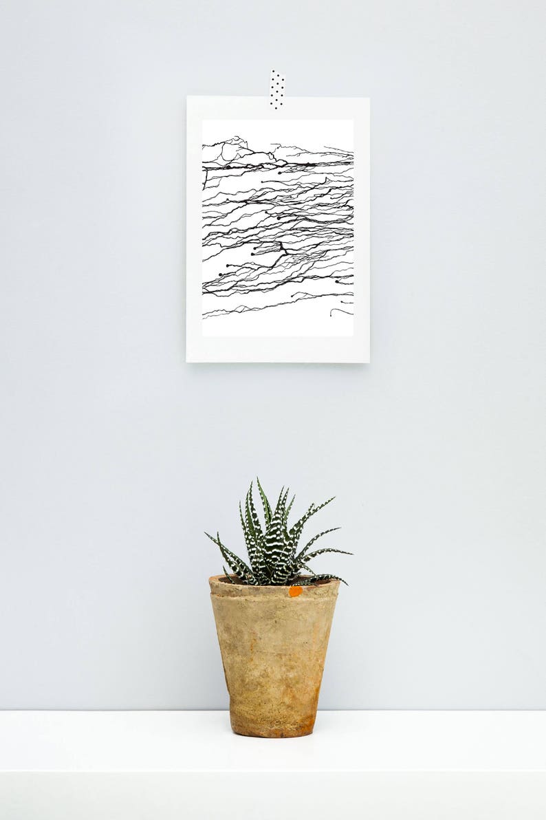 Black and White Wall Art Print Minimalist Art Wall Art | Etsy