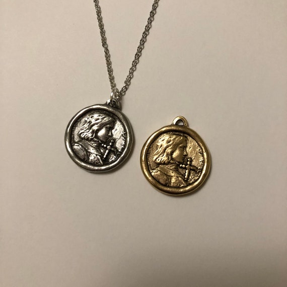 Antique Gold/silver Joan of Arc Coin 