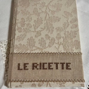 Libro delle ricette, ricettario di tessuto, quaderno delle mie ricette di Busatti