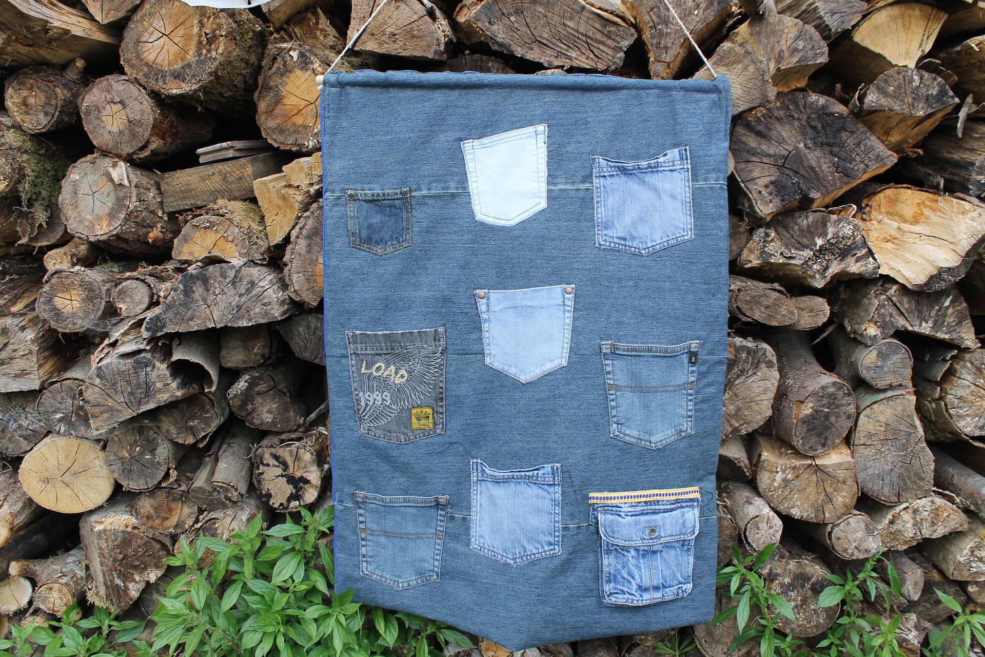 Organiseur Multi Poche en Jeans Recycler