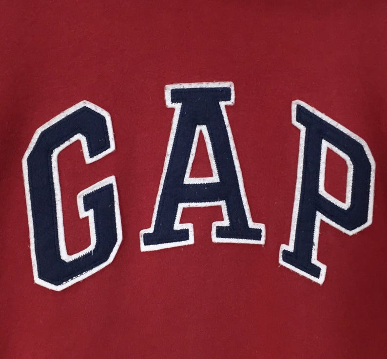 RARE Vintage GAP Big Logo Big Spellout Embroidery Sweatshirt - Etsy