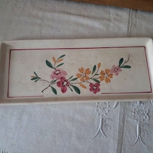 Naczynie na ciasto vintage / Naczynie na ciasto Sarreguemines / Zabytkowa francuska zastawa stołowa z lat 30. XX wieku