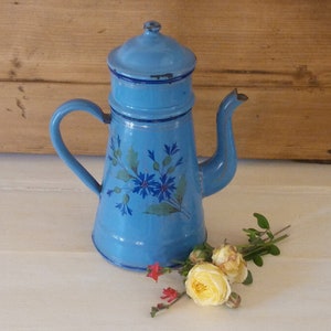 Antique coffee maker / enamelled antique coffee maker / vintage coffee maker / vintage vintage / french vintage / french enamel coffee pot