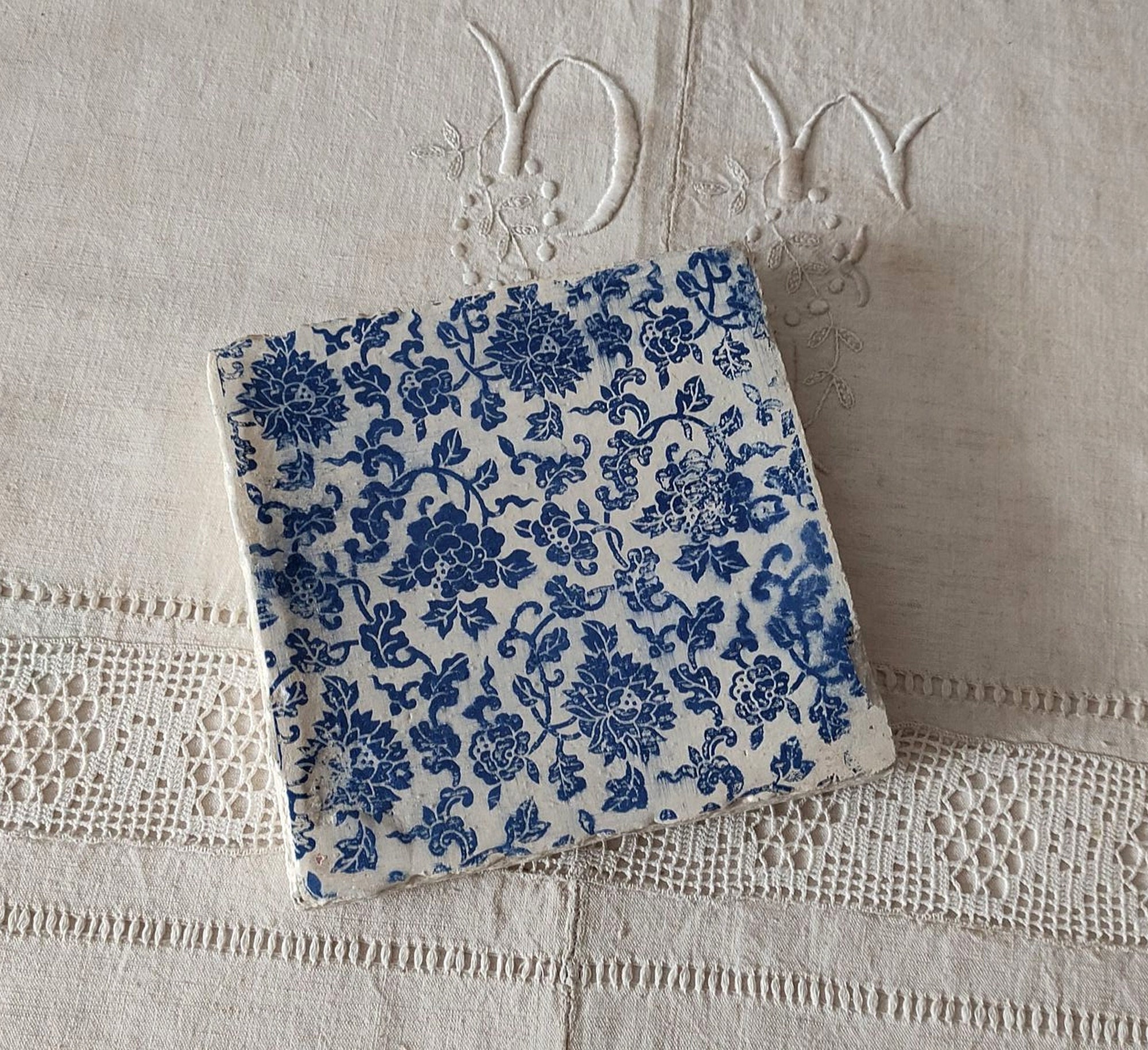 Carreau Vintage/Dessous de Bouteille Esprit Carreaux Ciment Anciens Déco Carreau Ciment