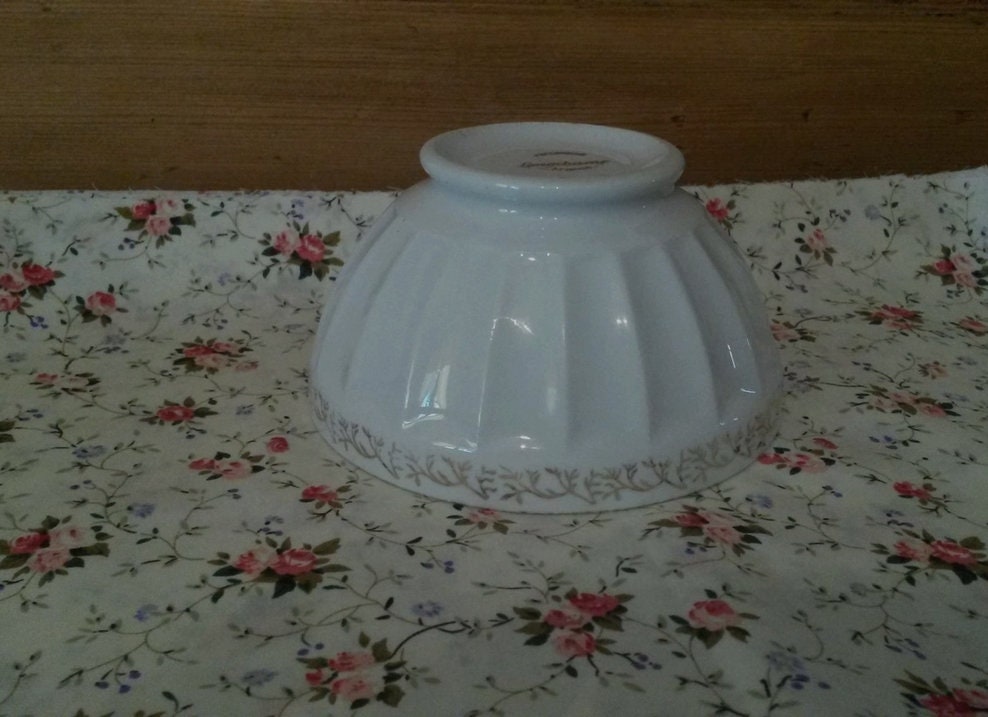 Grand Bol Ancien/Pied Douche Décor Doré