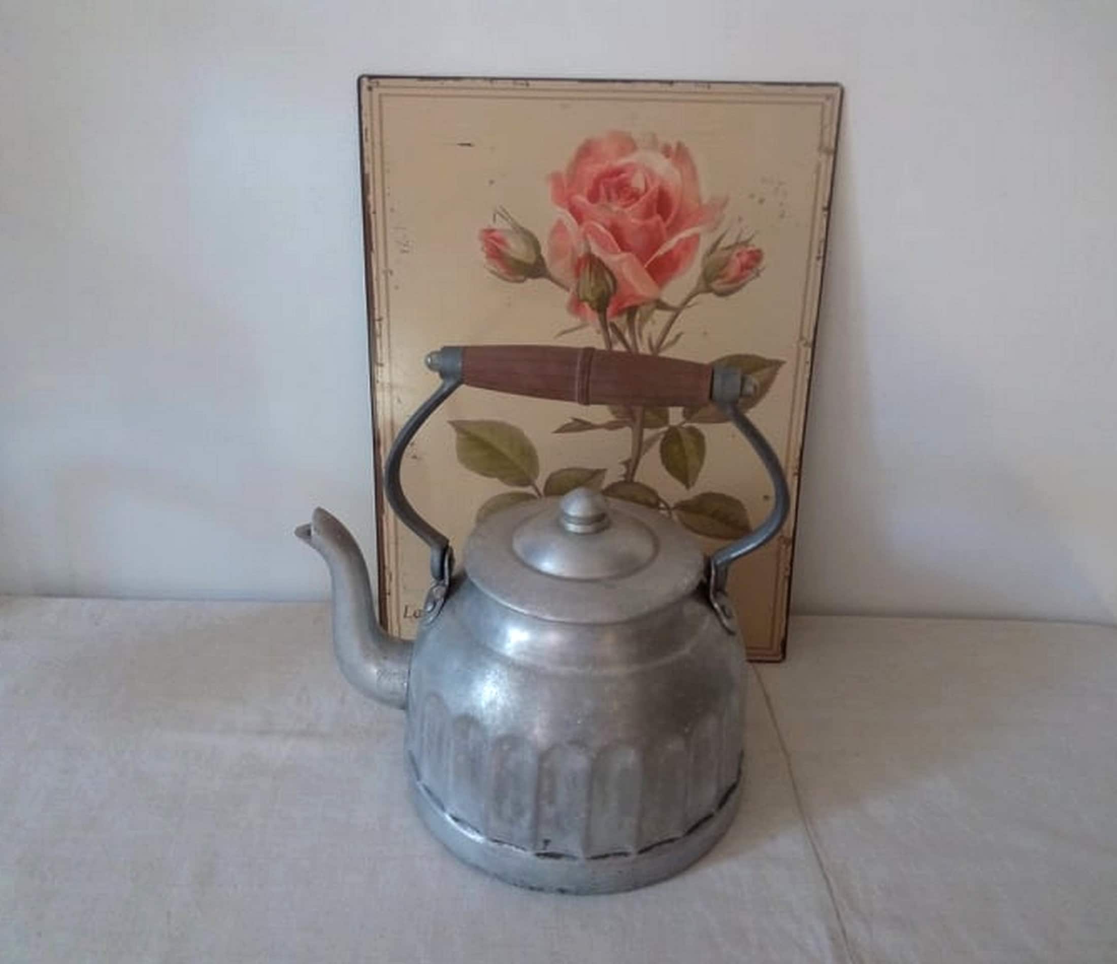 Bouilloire Vintage en Aluminium/Bouilloire Ancienne French Retro Vintage