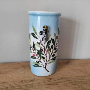 Vintage Provencal vase in glazed terracotta / vintage Provencal pottery / vintage Provencal object / vintage Provencal cicada