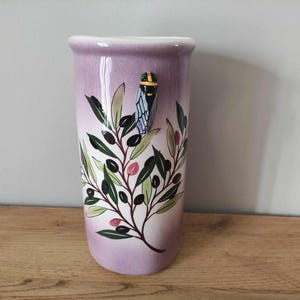 Vintage Provencal vase in glazed terracotta / vintage Provencal pottery / vintage Provencal object / vintage Provencal cicada
