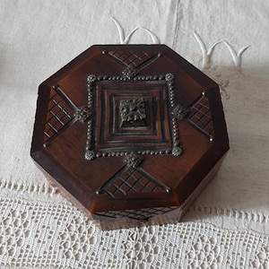Retro jewelry box from the 1920s / vintage wooden box / antique jewelry box / vintage jewelry box / antique French wood box