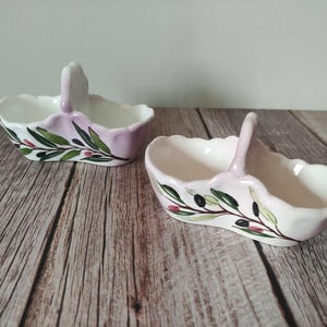 Duo of vintage Provencal salt shakers in glazed terracotta / vintage Provencal pottery / vintage Provencal object