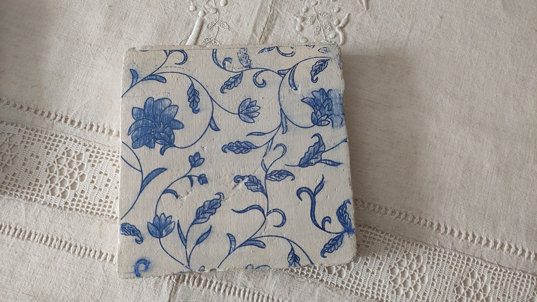 Carreau Vintage/Dessous de Bouteille Esprit Carreaux Ciment Anciens Déco Carreau Ciment