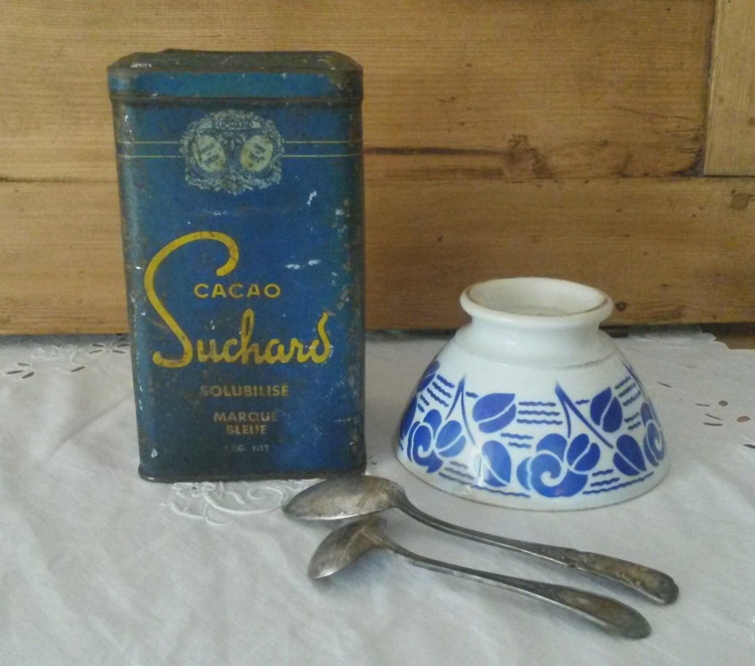 Boîte en Métal Vintage/Boîte Rétro à Cacao Ancienne Déco Cuisine et Rétro