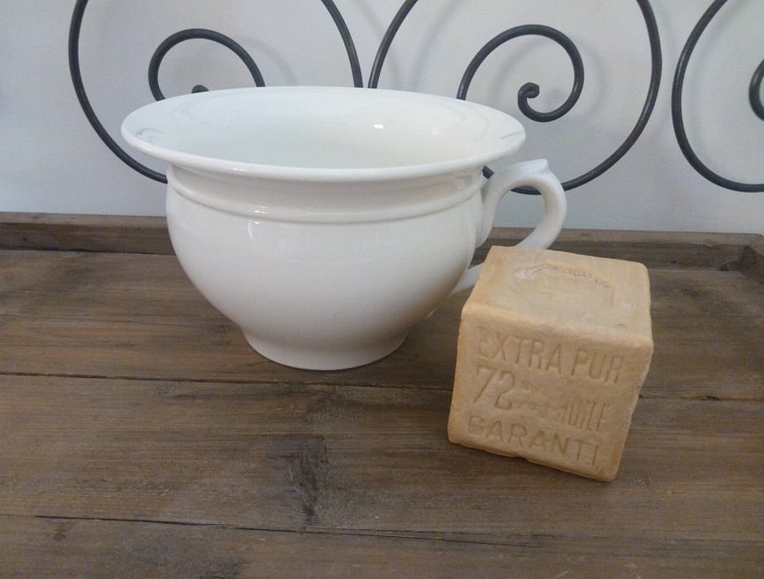 Pot de Chambre Digoin Sarreguemines/Pot Vintage Années 1940 Faïence Française