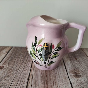 Vintage Provencal pitcher in glazed terracotta / vintage Provencal pottery / vintage Provencal object / vintage Provencal jug