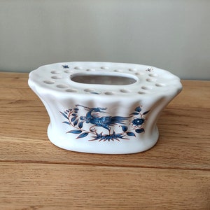 Old flower pique vase Moustiers / vintage vase from Provence / earthenware from Provence