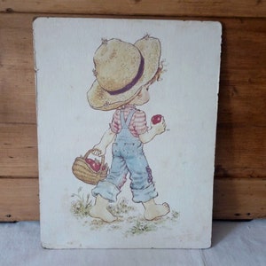 Cartel vintage grande / cartel infantil de la década de 1970 / decoración vintage de la habitación de los niños / decoración vintage