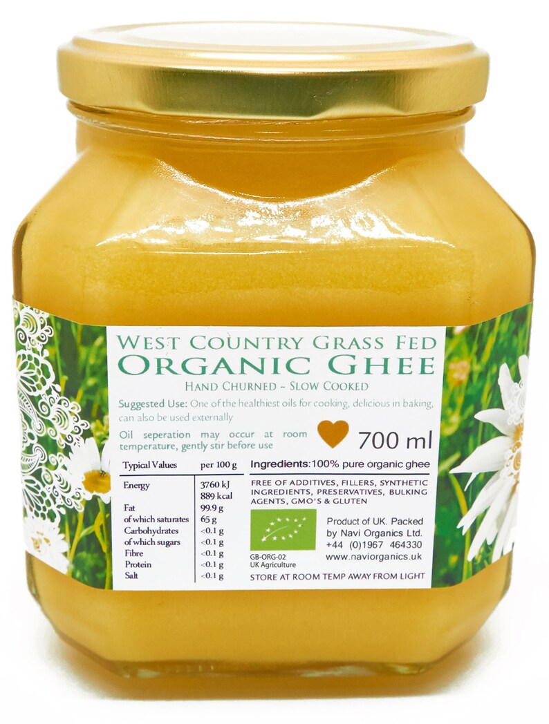 Organic Certified English Ghee Summer Grass Fed Etsy