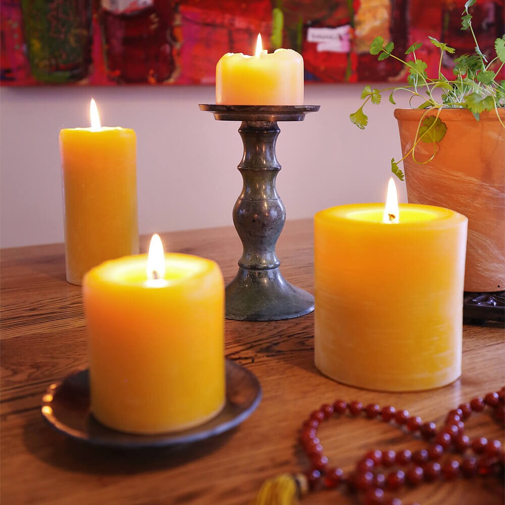 Pure Beeswax Pillar Candles various Sizes Etsy