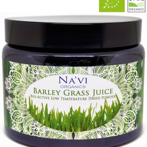 Organic Raw Barley Grass JUICE Powder - Premium Grade & Organic Certified