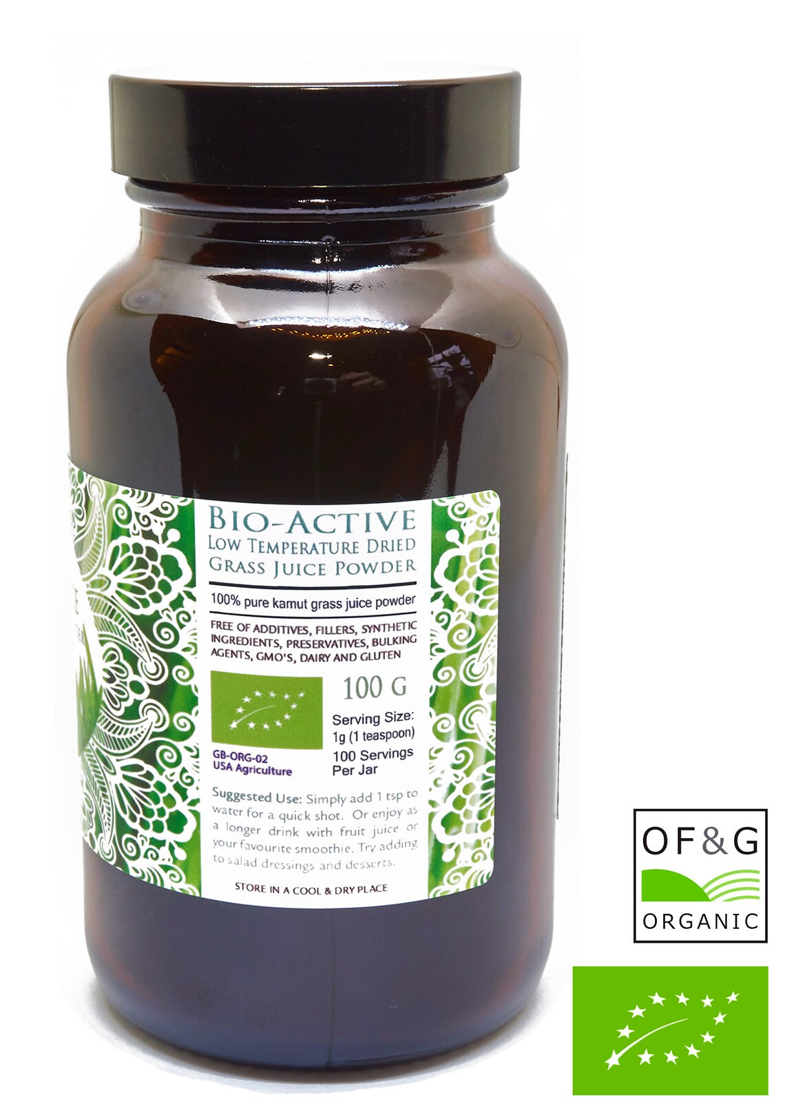 Organic Raw Kamut wheat Grass JUICE Powder Premium Grade & Organic