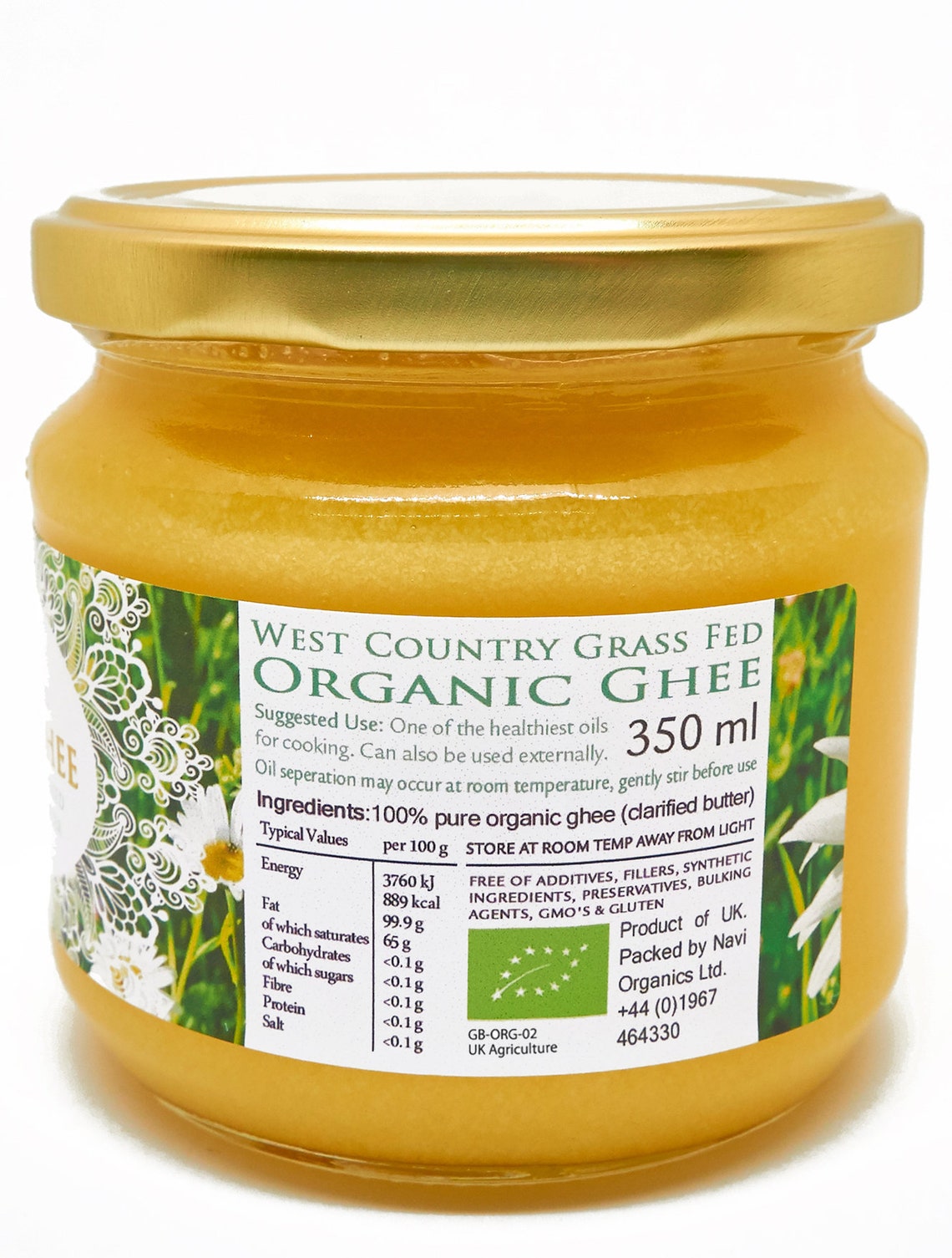 Organic Certified English Ghee Summer Grass Fed Etsy