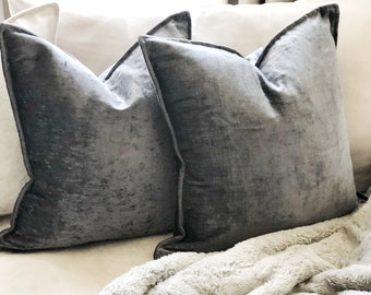 Premium 20-Inch Crushed Velvet Pillow Cover - Soft & Stylish Home Decor (Individual)