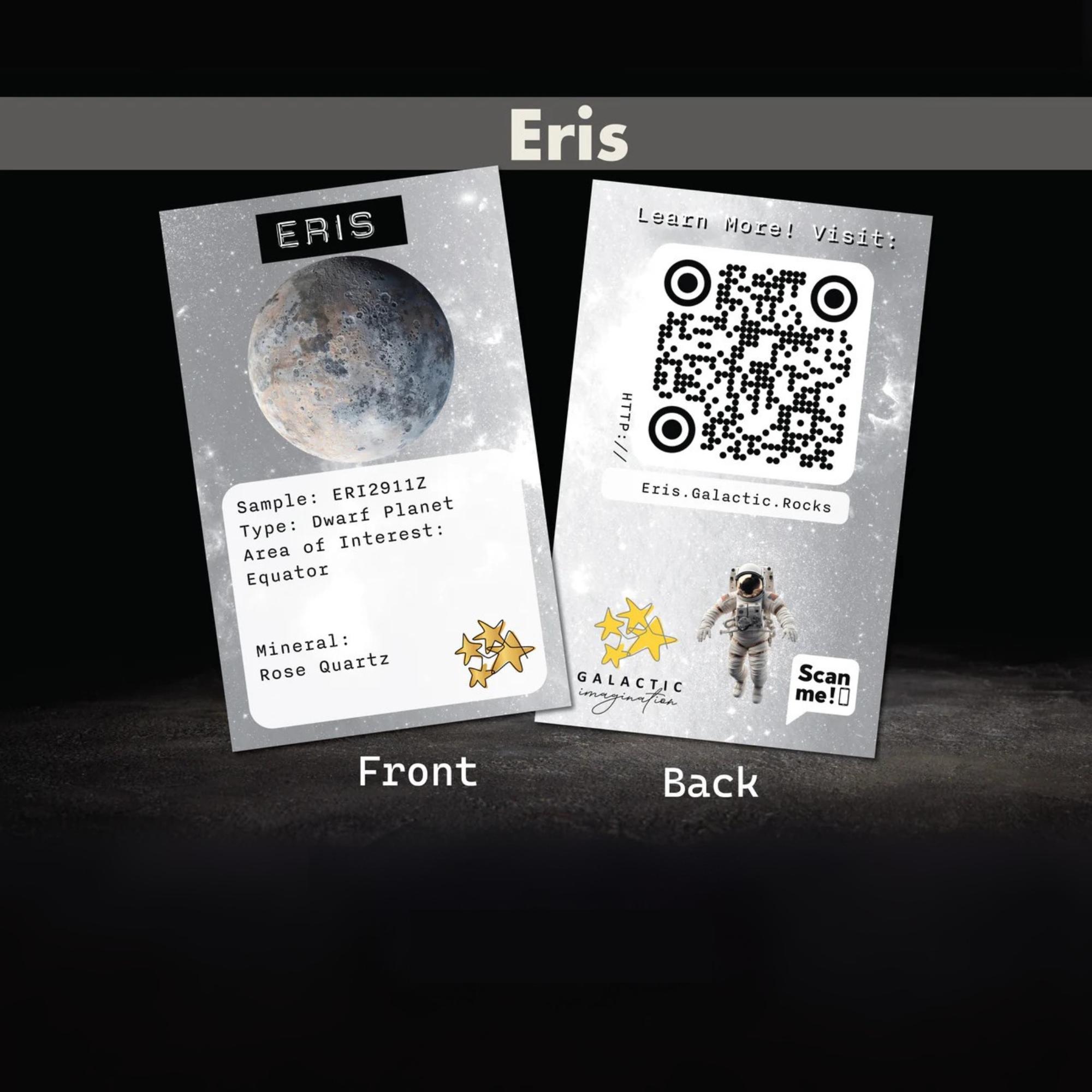 Eris Planet - Discovery Space Kit | Rose Quartz W/ Display & Info Card ...