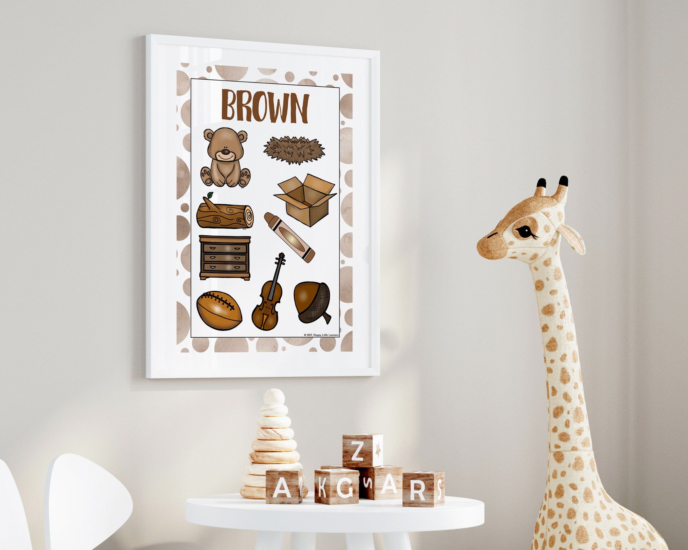 Preschool Printable Colors Posters for Classroom Wall Art, Kindergarten