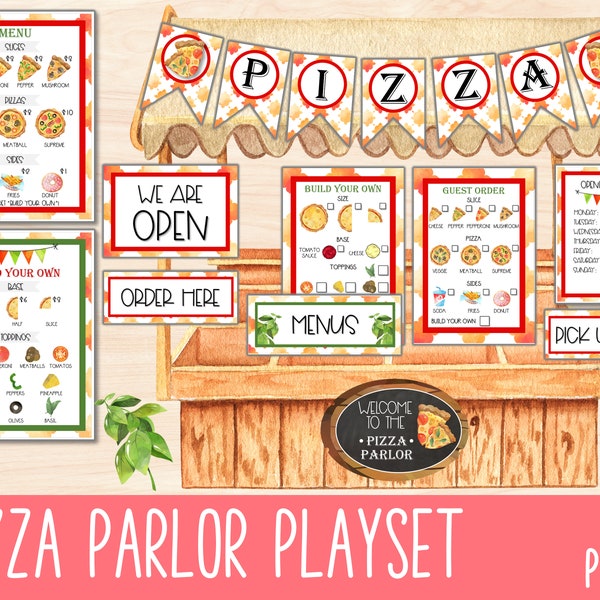 Pizza Parlor Pretend Play, Dramatic Play Printable, Pretend Play Set, Play Money, Imaginative Play, Preschool Activities, Play Restaurant