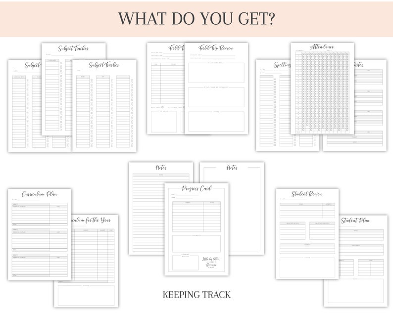 Printable Homeschool Planner, Downloadable Homeschool Organiser, Academic Lesson Planner, Happy Planner Inserts, Classic Style & Theme