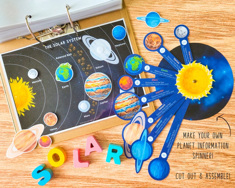 Printable Space Busy Book Activity Binder, Printable Solar System Quiet Book, Montessori Homeschool Learning, Preschool Classroom Resources image 8