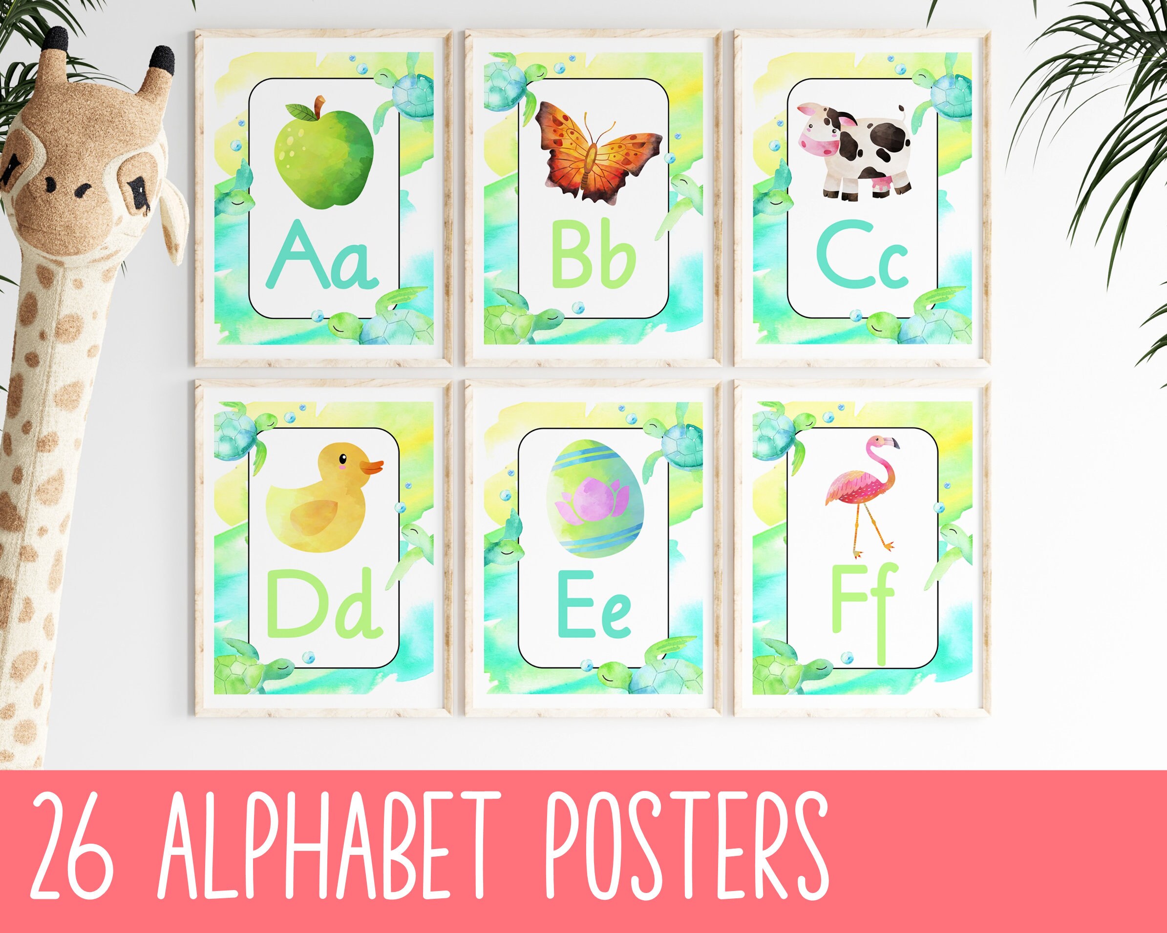 Druckbare Alphabet Buchstaben, druckbare ABC Karteikarten, druckbare