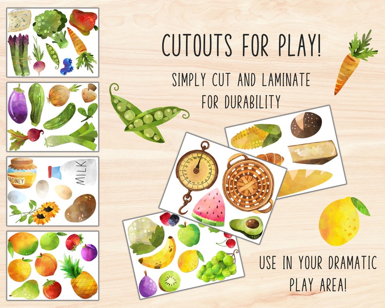 Farmer's Market Dramatic Play, Pretend Play Printable, Farmer's Market ...