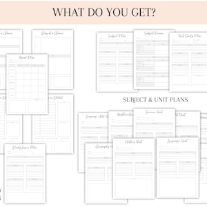 Printable Homeschool Planner, Downloadable Homeschool Organiser, Academic Lesson Planner, Happy Planner Inserts, Classic Style & Theme