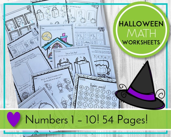 Halloween Worksheets, Halloween Printables, Halloween Activities, Preschool & Kindergarten Learning, Teaching Education Resource, Kids