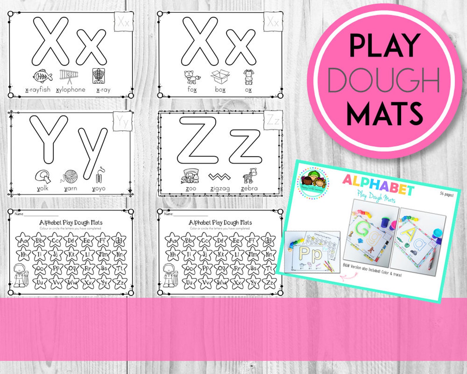 ABC Alphabet Play Doh Mats, ABC Printables, Preschool, Homeschool