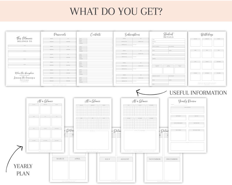 Printable Homeschool Planner, Downloadable Homeschool Organiser, Academic Lesson Planner, Happy Planner Inserts, Classic Style & Theme