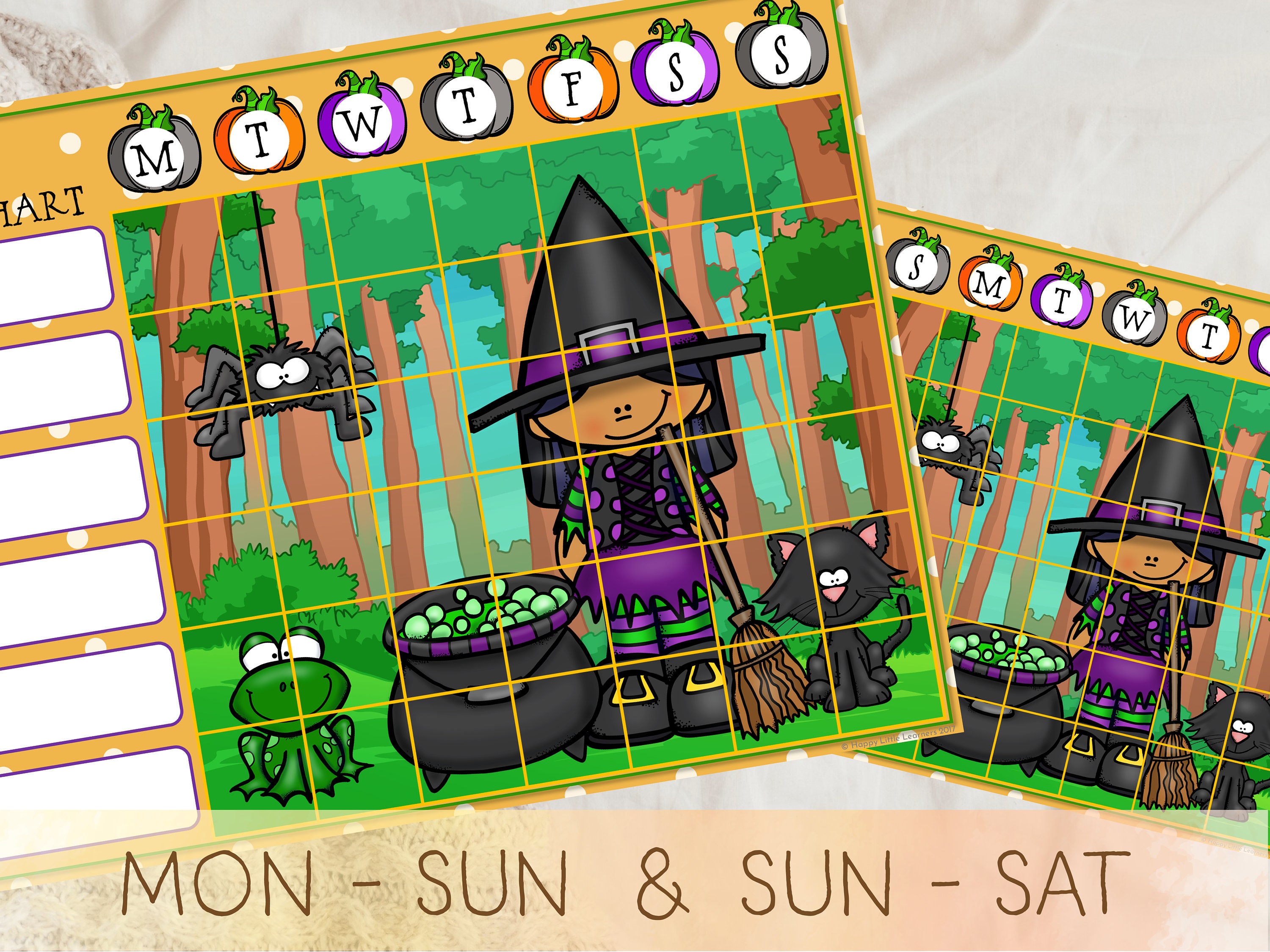 Editable Halloween Chore Chart Printable Kids Reward Chart Printable ...