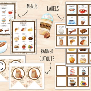 Coffee Shop Dramatic Play, Printable Pretend Play Set, Cafe Role Play ...